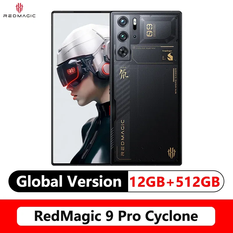Color: black, Ships From: CHINA, Bundle: Bundle 1 - Original Global Version RedMagic 9 Pro 5G Phone 6.8" Q9+ Full Flat FHD+ Gaming Phone Snapdragon 8 Gen 3 6500mAh 50MP NFC