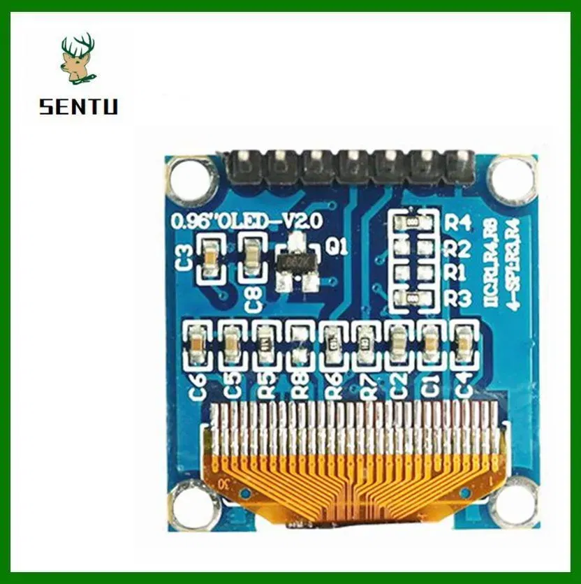 Color: Green - 0.96 inch OLED IIC Serial White Display Module 128X64 I2C SSD1306 12864 LCD Screen Board GND VCC SCL SDA 0.96" for Arduino Black