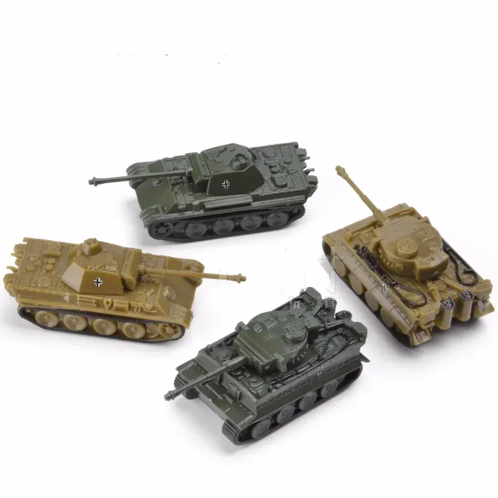 Color: VIOLET/?«?—?…° - 1/144 4D Classic Tank Model WWII Tiger Leopard US GER CHN USSR RUS Finished Model Sand Table Plastic Tanks Toy
