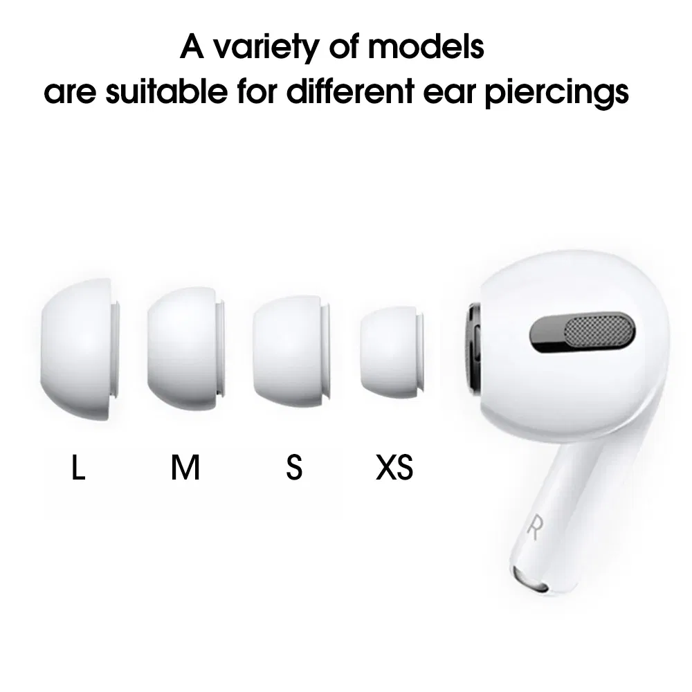Color: BROWN - Replacement Earbuds Eartip For AirPod Pro 1/2 Generation Wireless Earphone Soft Silicone Earplug Cover Noise Reduction Ear Cap
