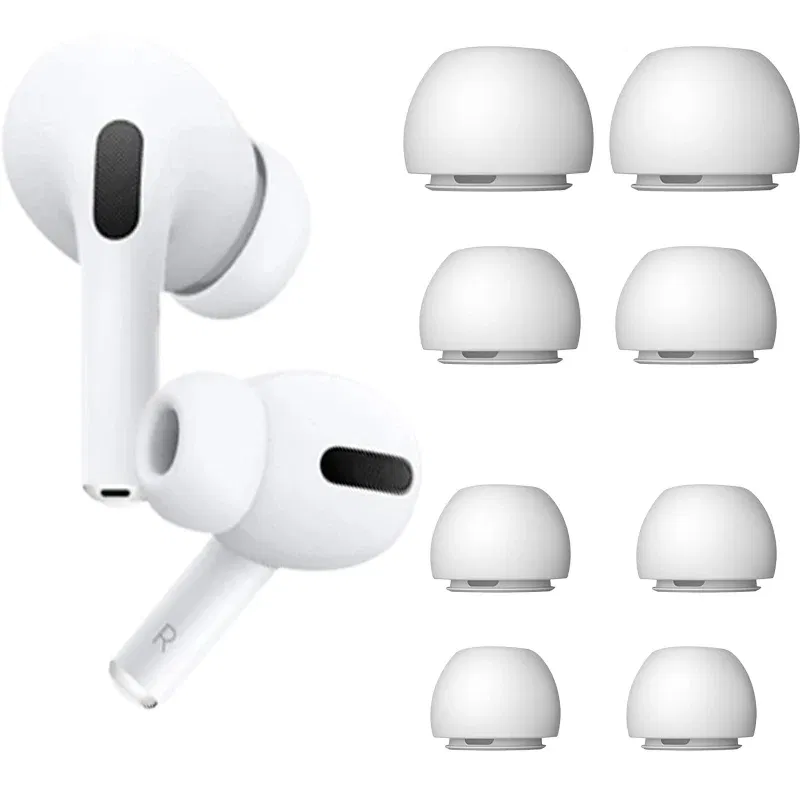 Color: BROWN - Replacement Earbuds Eartip For AirPod Pro 1/2 Generation Wireless Earphone Soft Silicone Earplug Cover Noise Reduction Ear Cap