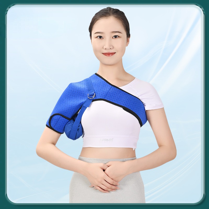 Color: Red, Size: Multi Size SML - Adjustable Shoulder Support Band Elbow Joint Clavicle Fracture Fixation Strap Pain Relief Shoulder Droop Arm Injured Guard Sling