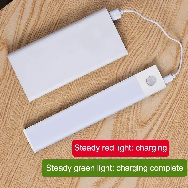 Emitting Color: LIGHT BLUE - Under Cabinet Lights LED Motion Sensor Night Light Thin Rechargeable Dimmable Lamps Kitchen Cabinet Bedroom Wardrobe Lighting