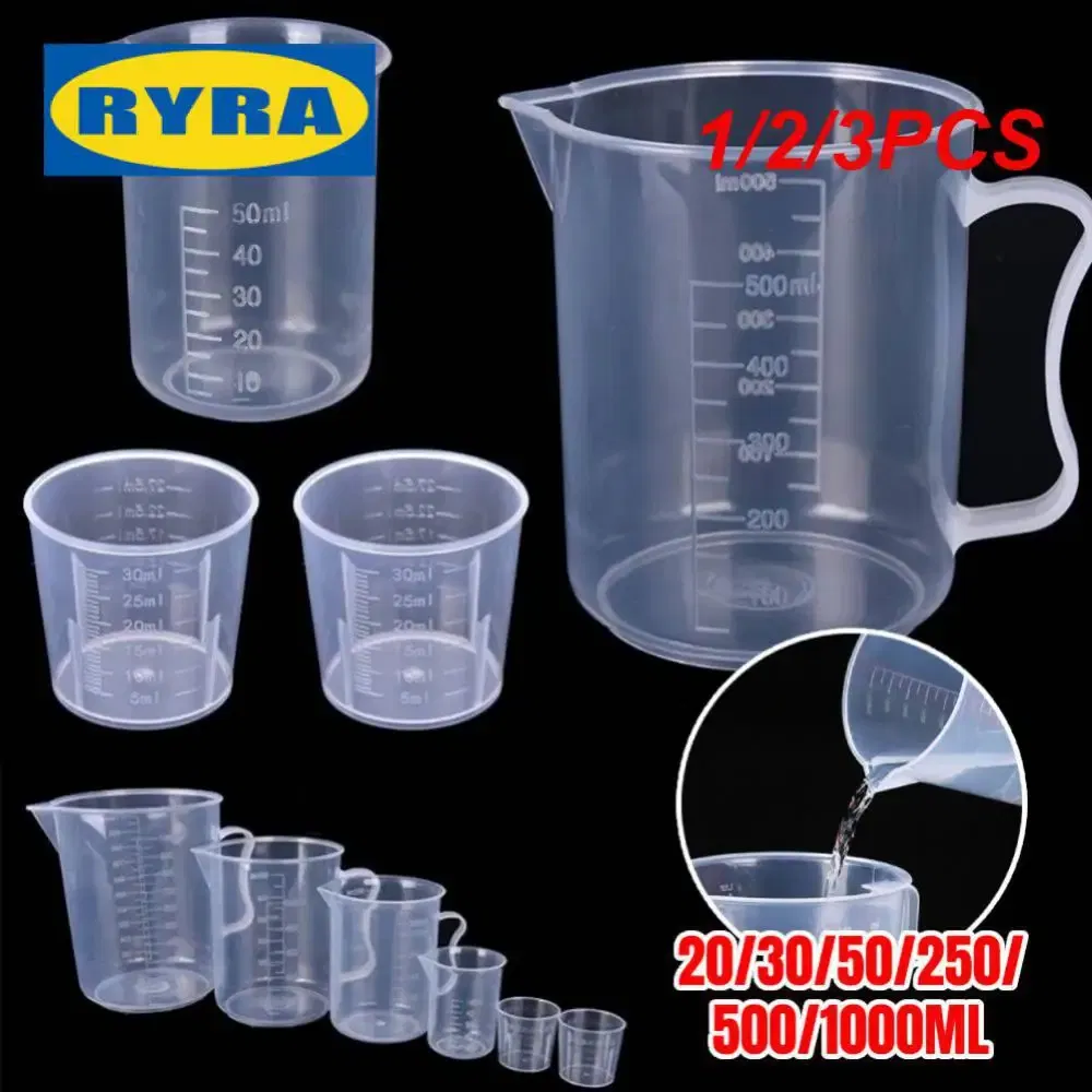 Color: multi, Ships From: CHINA - Clear Plastic Graduated Measuring Cupws Househould Portable Baking Beaker Liquid Measure Jug Transparent Cup Container