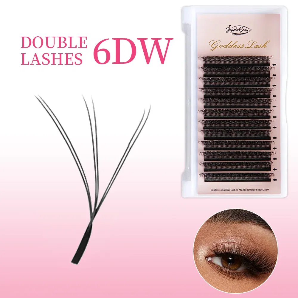 Color: Orange, Curl: D, Thickness: 0.07mm, Length: 9mm, Ships From: CHINA - Goddess 3D/4D/5D/6D/7D/8D W Shape lashes 4D Premade Fan Lash Extensions 0.07 C/D Curl Natural Soft High Quality Idividual Lashes