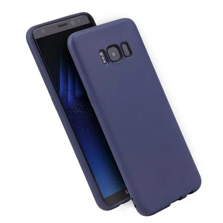 Color: Blue, Material: PE - Case For Samsung Galaxy S8 S9 S10 S20 Ultra A6 A7 A8 A9 2018 S20 Plus A10 A20 A30 A50 A70 Matte Silicone Soft TPU Cover case