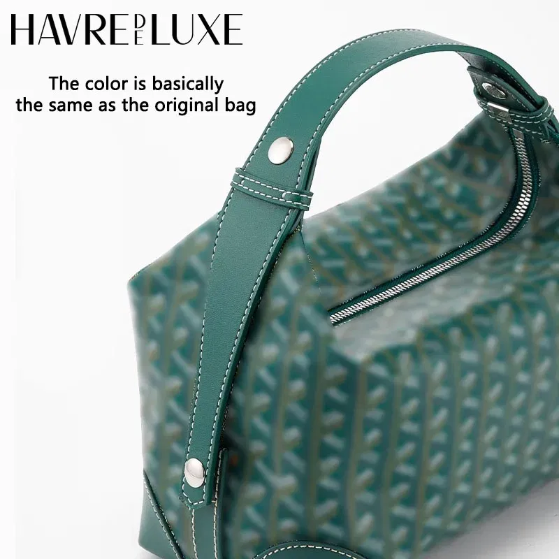 Color: Light Grey - Bag extended shoulder strap for Goyard Bowling 25 toiletries bag handle shoulder replacement strap bag modification accessories