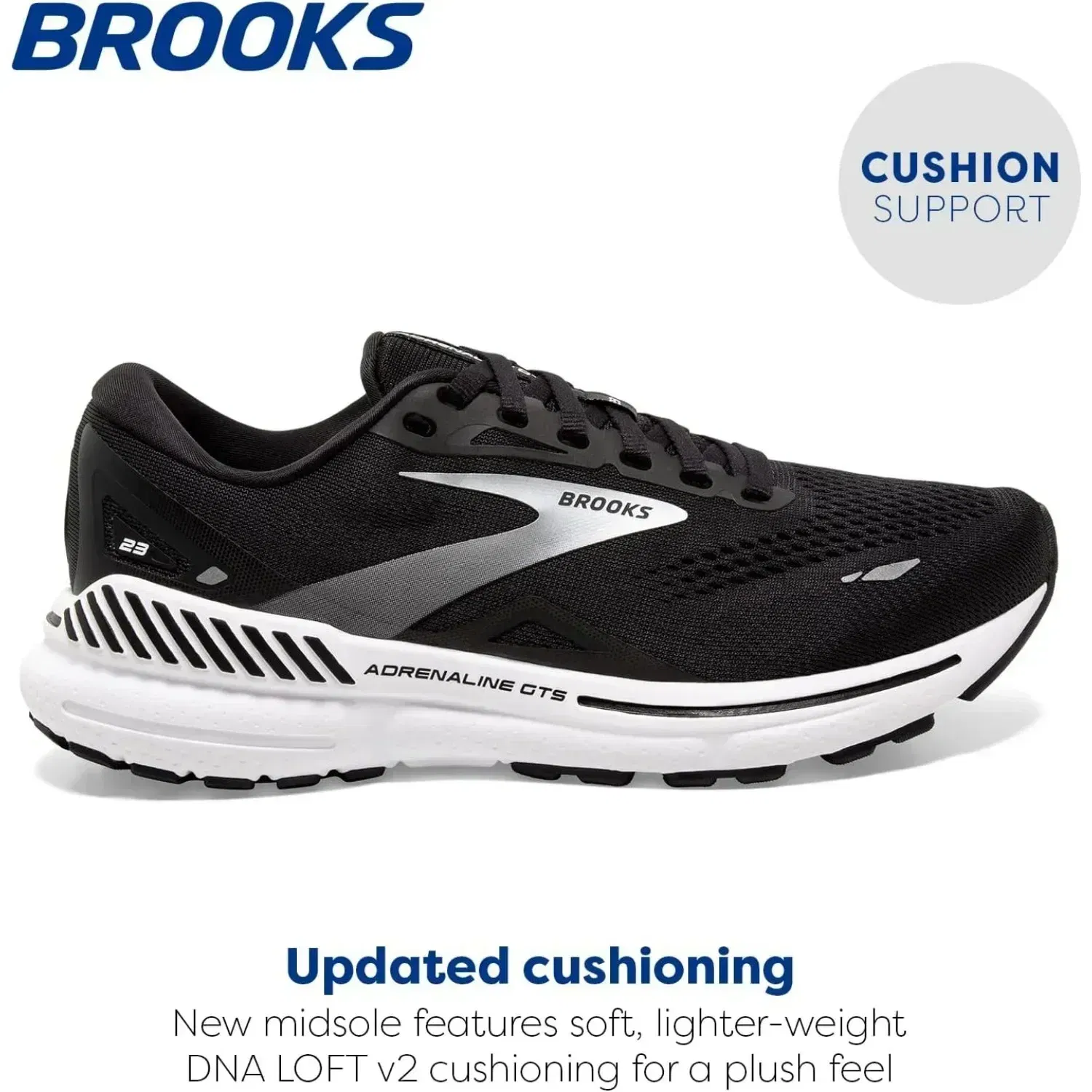 Color: black, Shoe Size: 41 - Brooks Men?™s Adrenaline GTS 23 Supportive Running Shoe