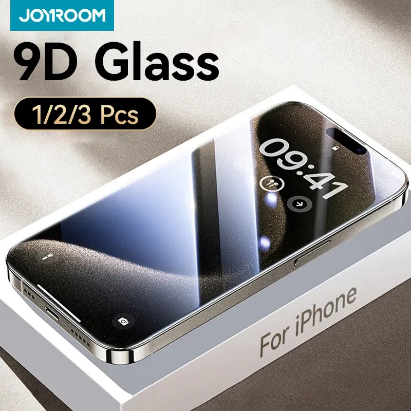 Bundle: Bundle11, Material: High Definition - Joyroom 1/2/3pcs 9D Screen Protector Tempered Glass for iPhone 16 15 14 13 12 11 Pro Max Protective Glass for iPhone 15 Pro Max