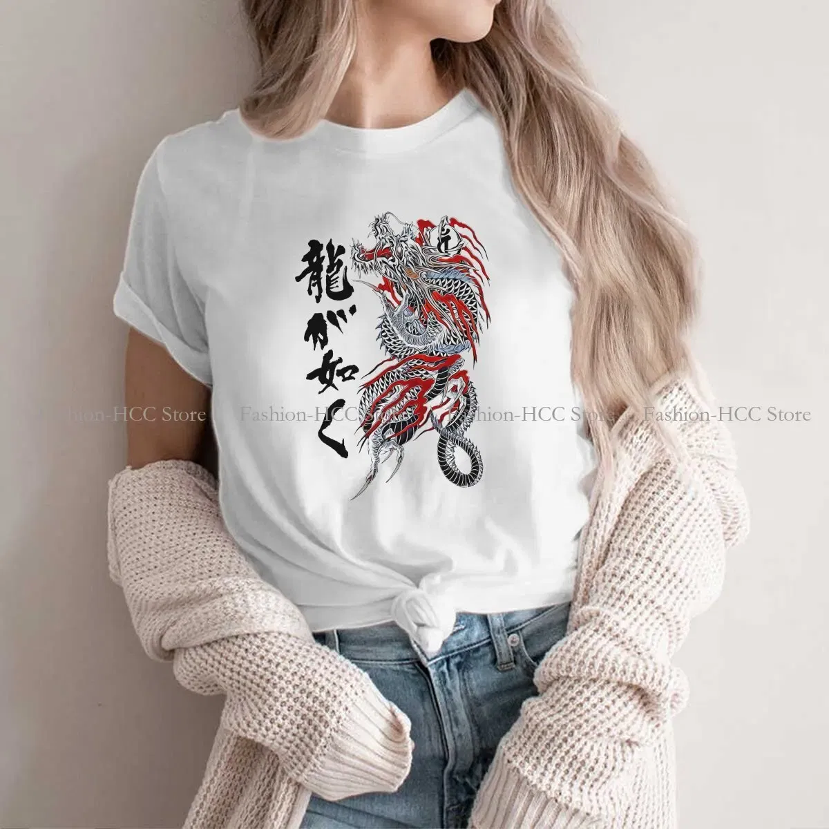 Color: black, Size: M - Ryu Ga Gotoku Classic Style Polyester TShirt Yakuza Kiwami Dragon Top Quality Creative Graphic T Shirt Short Sleeve