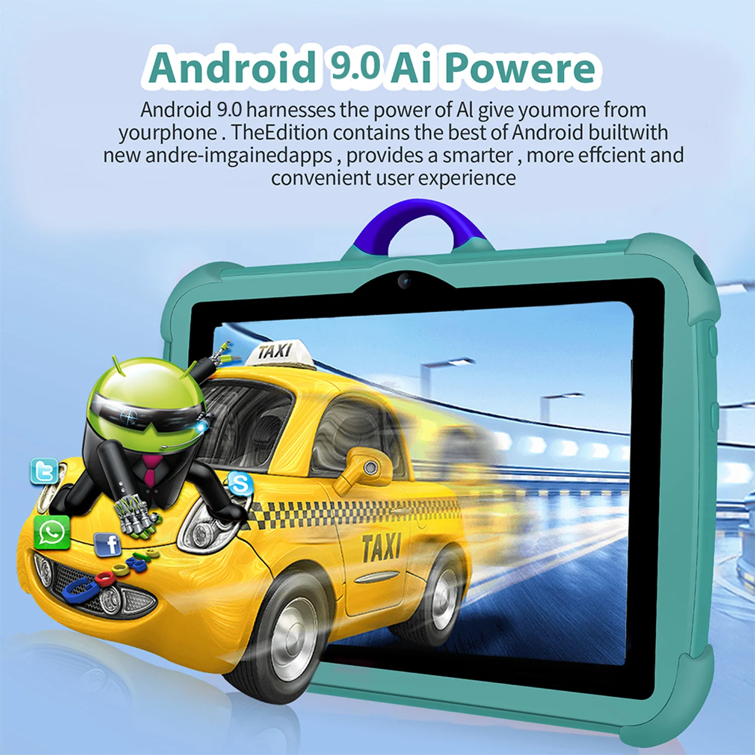 Color: Pink, Bundle: Bundle 2 - New 7 Inch Google Learning Education Games Kids' tablet Quad Core 4GB RAM 64GB ROM 5G WiFi Tablets Cheap Simple Children's Gifts