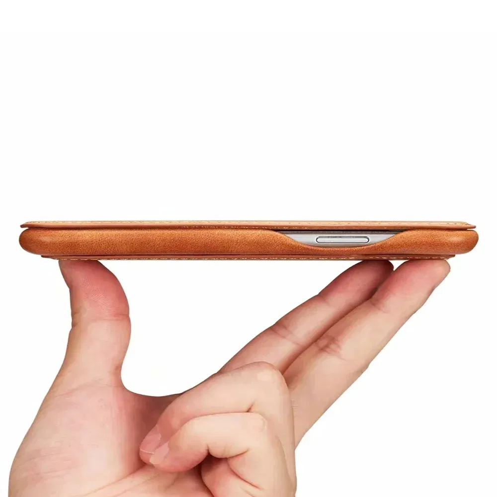 Color: Sky blue, Material: leather - Luxury Ultra Thin Leather Case Flip Cover for Samsung S24 S23 S22 S21 S20 FE Ultra Plus A53 A52s S10 A50 S9 Note 20 10