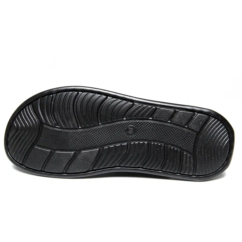 Color: Chocolate, Shoe Size: 47 - Summer Men Sandals Casual  Genuine Leather Leisure Sandals Designer Shoes Men