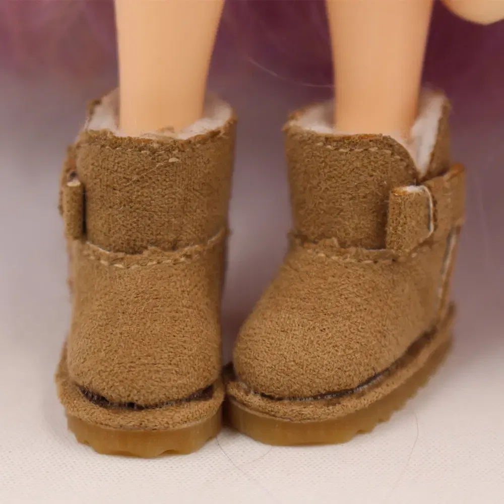 Color: GRAY - Blyth doll warm Snow Boot with 6 styles for chossing suitable for Rubber and Joint body