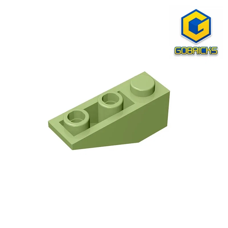 Color: Blue - Gobricks GDS-596 Slope, Inverted 33 3 x 1 compatiblewith lego 4287 pieces of children's toys Assembles Building Blocks Technical