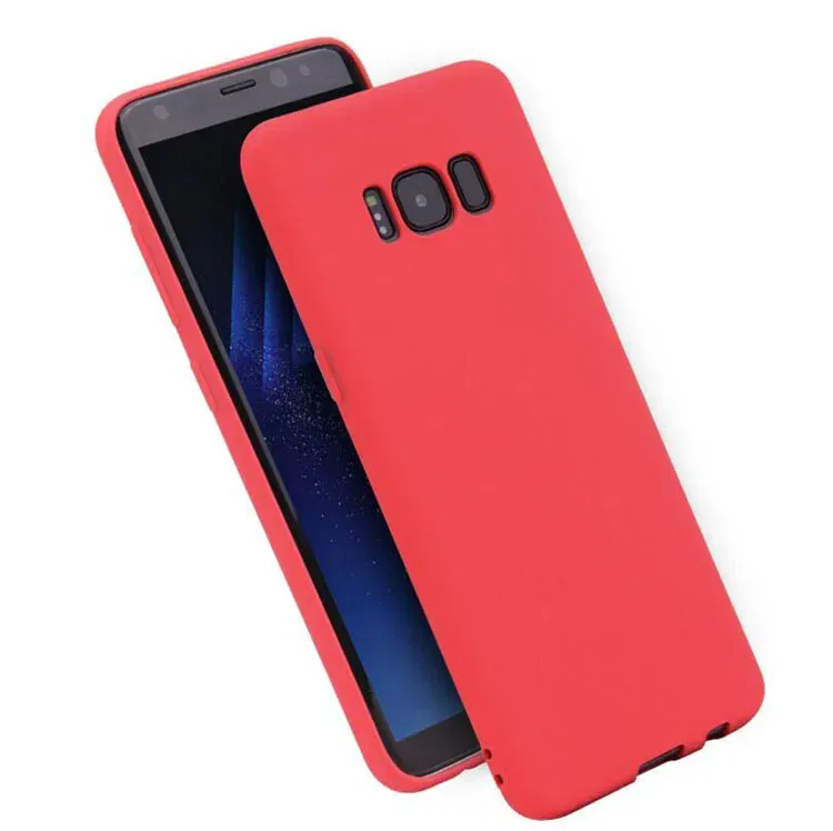 Color: black, Material: Silicon - Case For Samsung Galaxy S8 S9 S10 S20 Ultra A6 A7 A8 A9 2018 S20 Plus A10 A20 A30 A50 A70 Matte Silicone Soft TPU Cover case