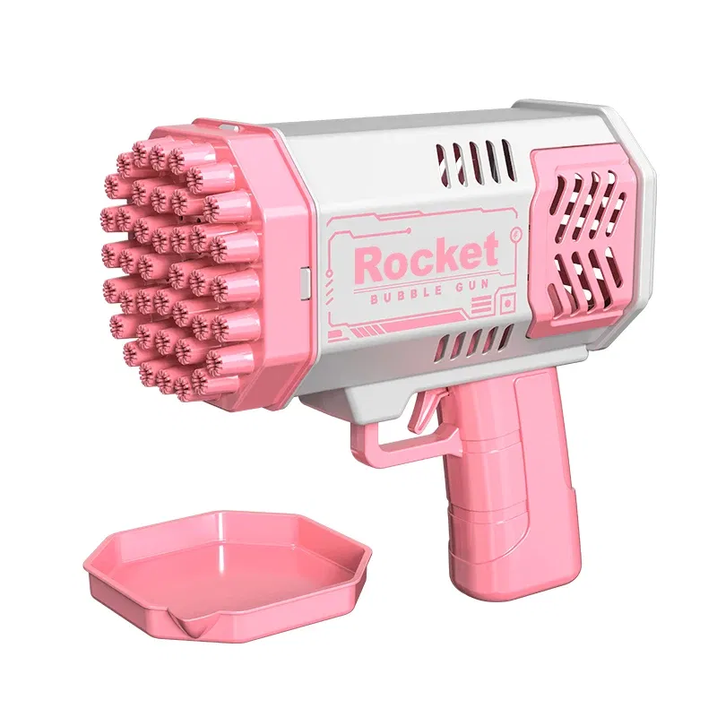 40 Hole Handheld Fully Automatic Space Light Bubble Machine Electric CHILDREN'S Toys without Battery without Bubble Water