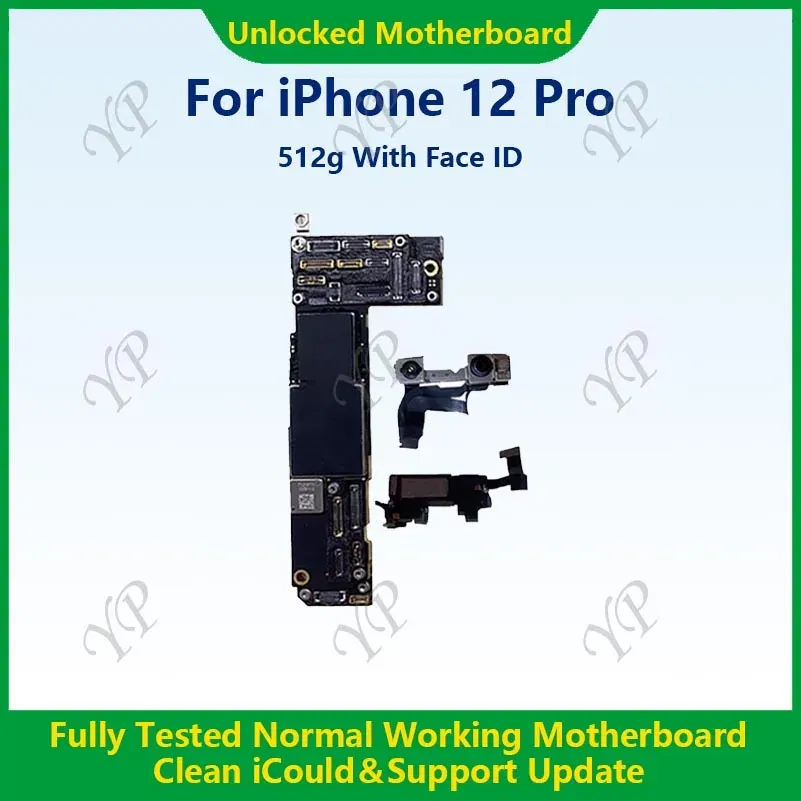 Color: black, Ships From: CHINA - Top Fully Tested Authentic Motherboard For iPhone 12 Pro Max 128g/256g Unlocked Mainboard With Face ID Cleaned iCloud Fast