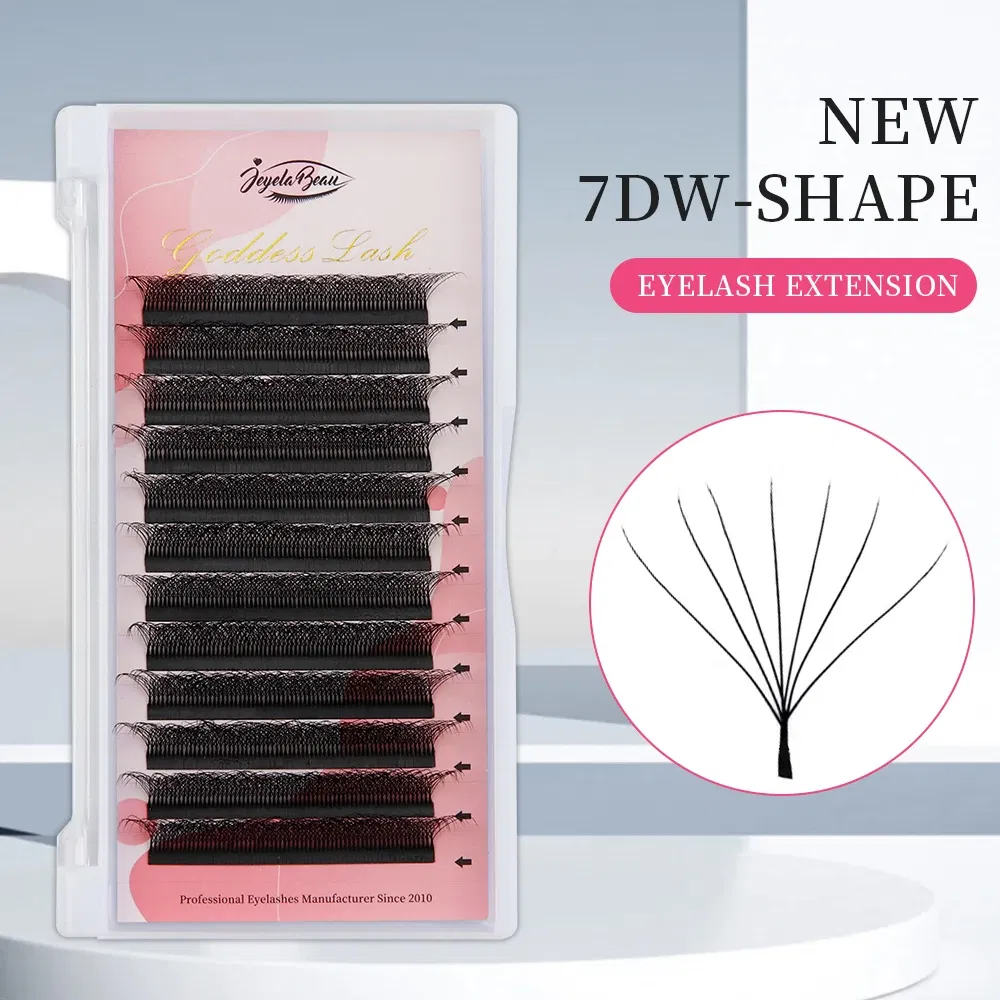 Color: Brushed Chrome, Curl: D, Thickness: 0.07mm, Length: 11mm, Ships From: CHINA - Goddess 3D/4D/5D/6D/7D/8D W Shape lashes 4D Premade Fan Lash Extensions 0.07 C/D Curl Natural Soft High Quality Idividual Lashes