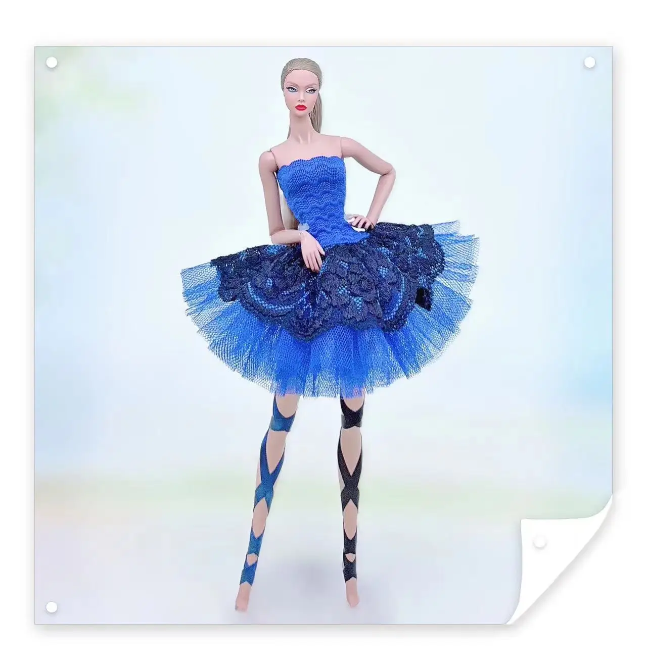Color: SKY BLUE - for clothes for barbie ballerina