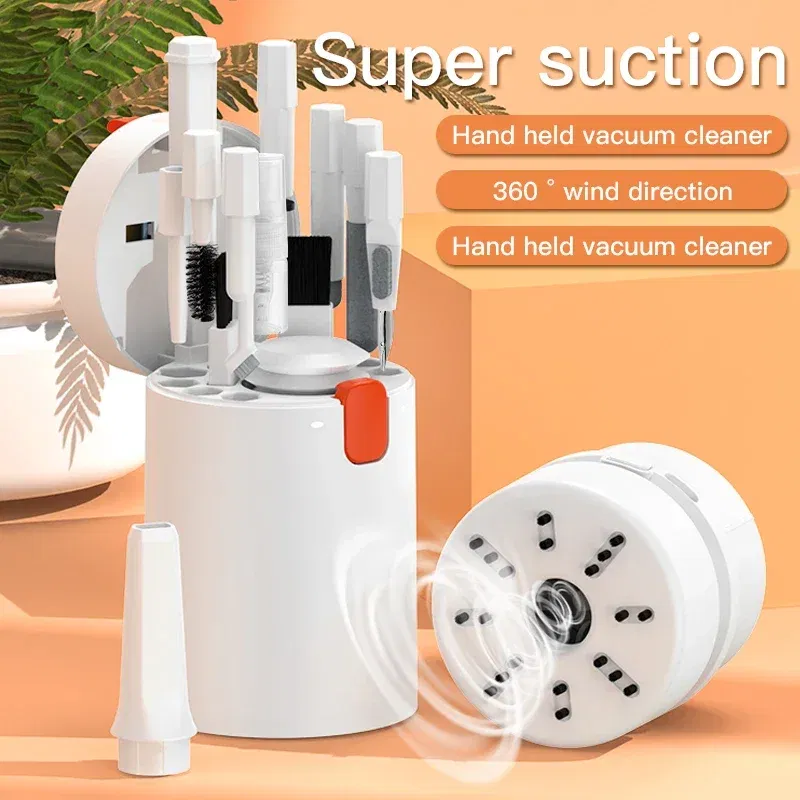 Color: silver - New 21 in 1 Bluetooth headset computer keyboard cleaning pen earplugs multifunctional storage screen cleaning brush set artifact