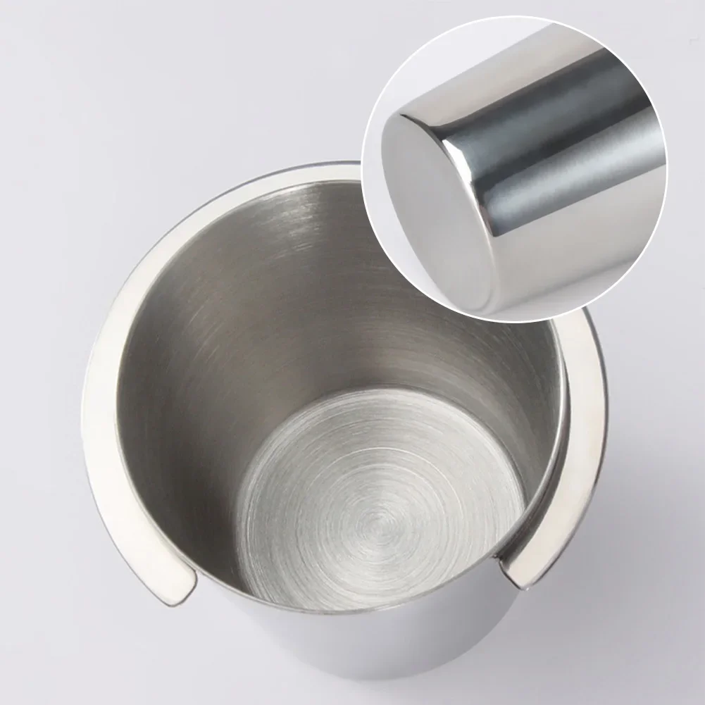Color: WHITE - Coffee Dosing Cup 51/54/58mm Coffee Bean Measuring Cups Stainless Steel Replacement Cafe Barista Tool for Espresso Machine