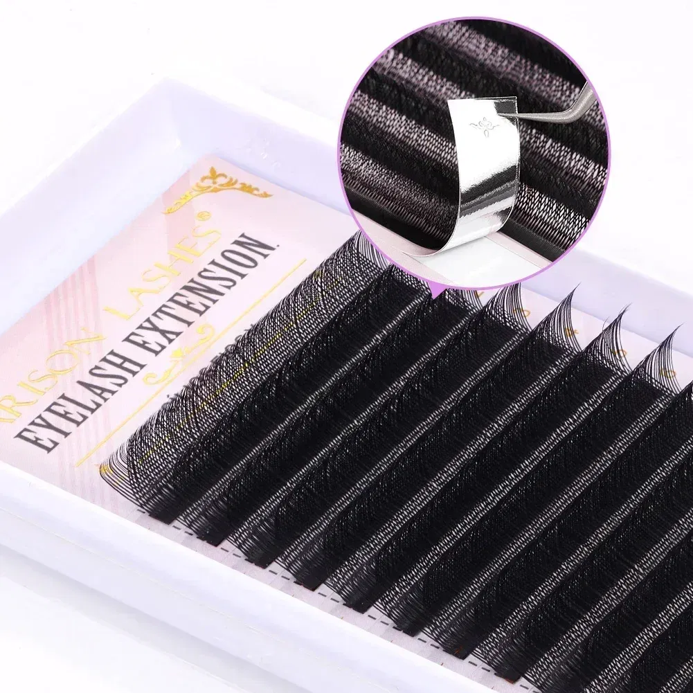 Color: Brushed Brass, Curl: C, Thickness: 0.07mm, Length: 12mm - ARISON YY Lashes and 3D/4D/5D W Shape Lashes Brasileiro Premade Volume Eyelashes Extension Soft Thin Easily Grafting Extension