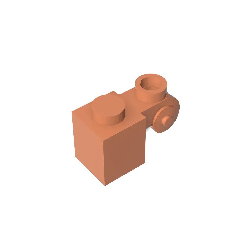 Color: Chocolate - Gobricks GDS-M150 Brick Special 1 x 1 with Scroll with Open Stud compatible with lego 20310 Assembles Building Blocks