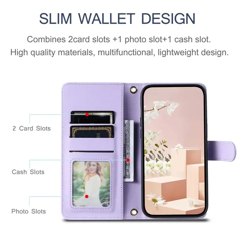 Material: PP, Color: Red - Long lanyard Flip Leather Case for Samsung Galaxy Note 20 Ultra 10 9 8 Plus A10 A20E A30 A50 A70 A51 A71 A21S Wallet Card Cover