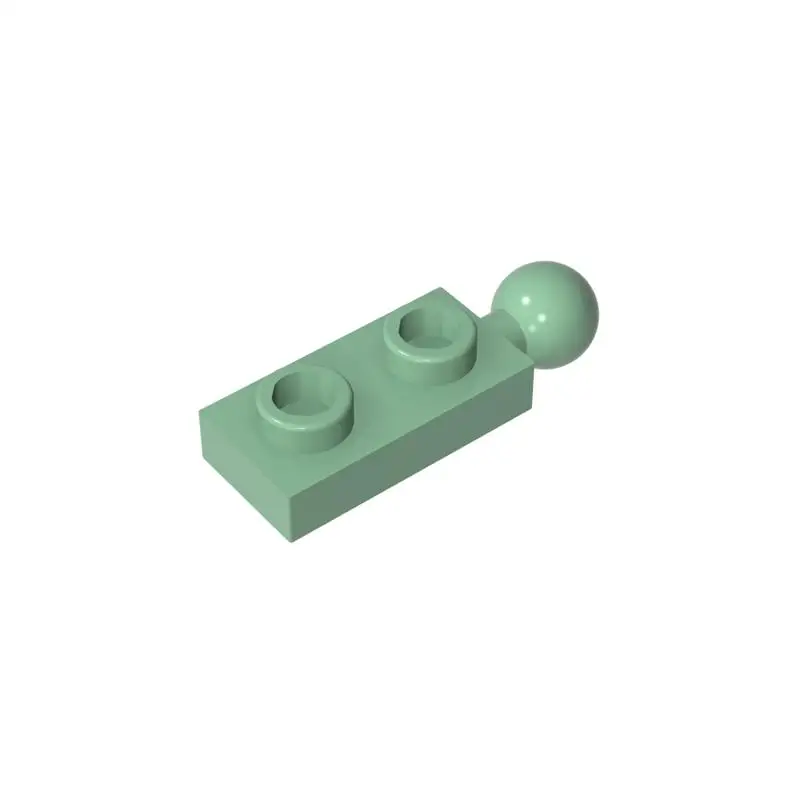 Color: Gold - Gobricks MOC Compatible Assembles Particles 22890 Plate Modified 1 x 2 with End Towball Building Blocks DIY High-Tech Spare Toys