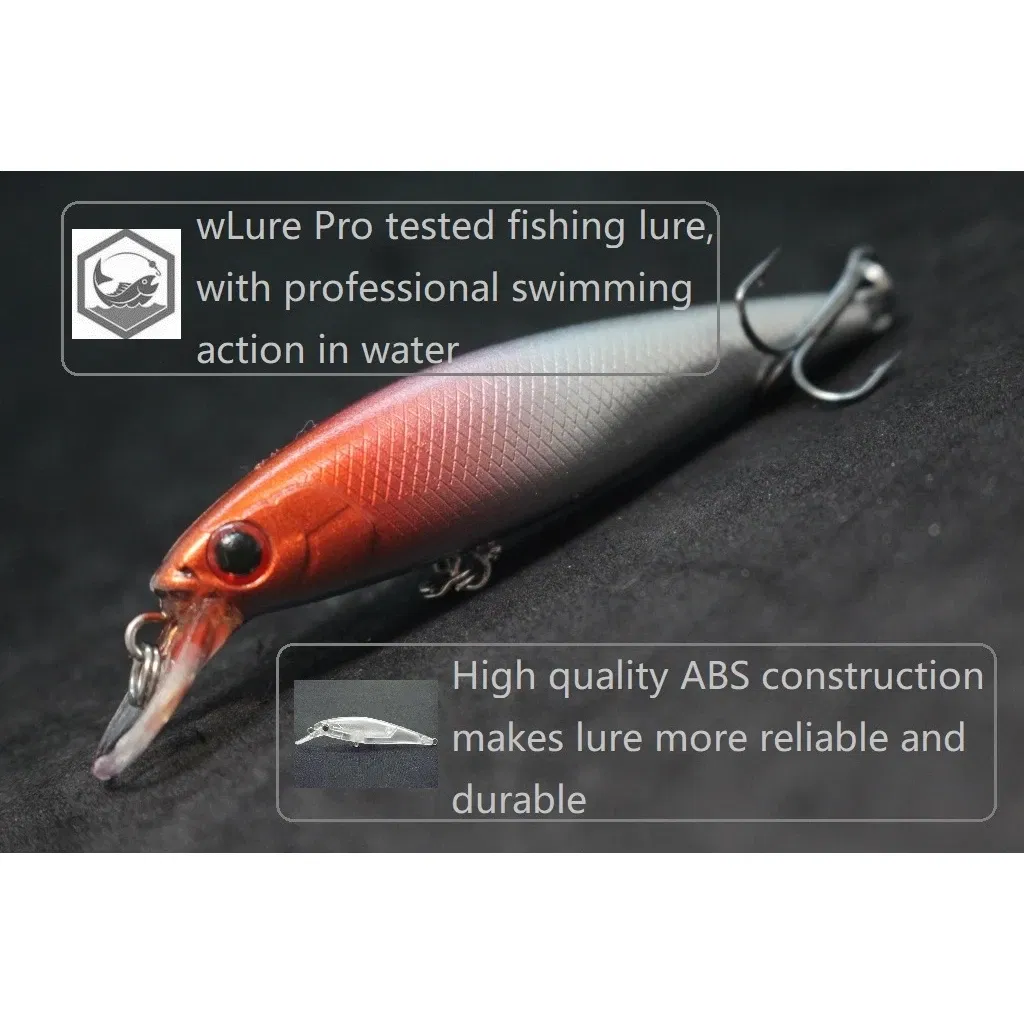 Color: WHITE - wLure Fishing Lure Jerkbait 6g 7.5cm Tiny Sinking Minnow Carp Fresh Water Use Tight Wobble Long Casting M762