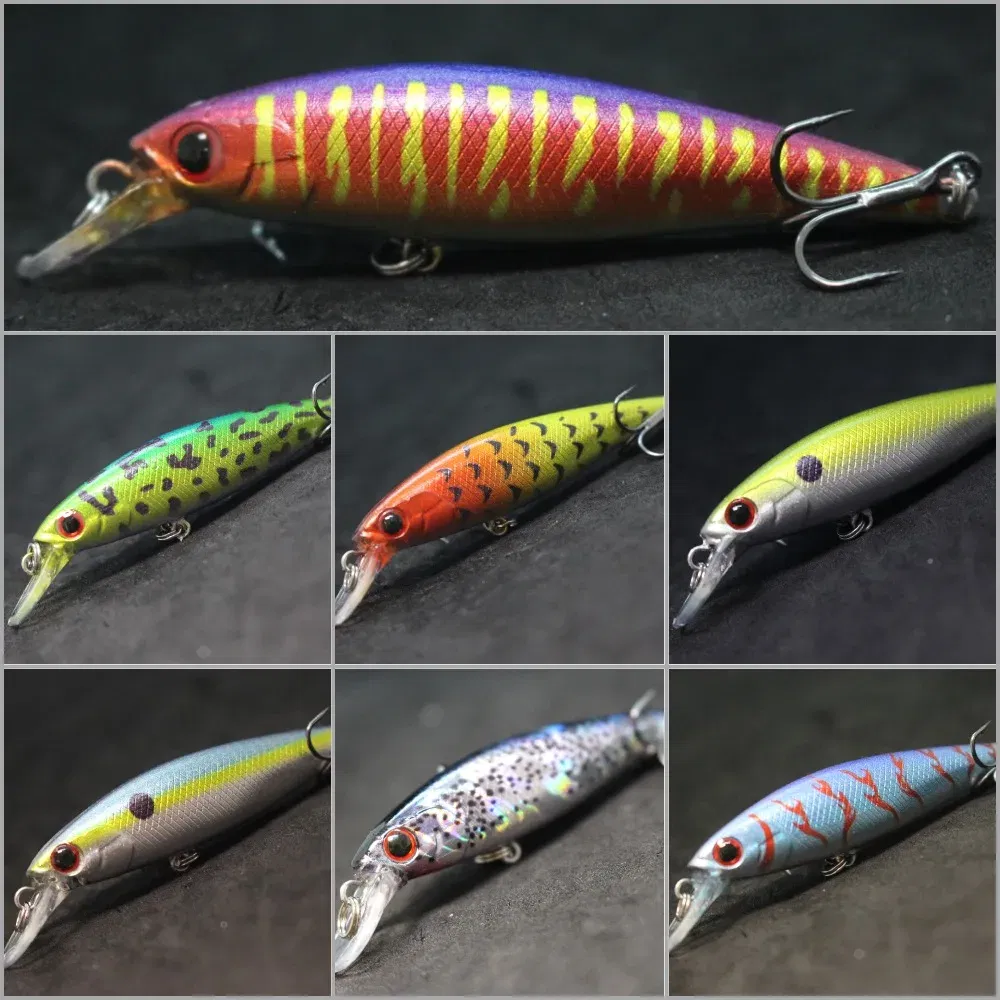 Color: WHITE - wLure Fishing Lure Jerkbait 6g 7.5cm Tiny Sinking Minnow Carp Fresh Water Use Tight Wobble Long Casting M762