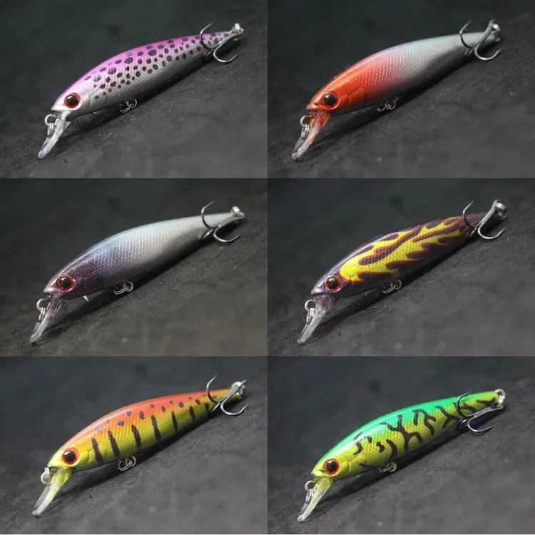 Color: WHITE - wLure Fishing Lure Jerkbait 6g 7.5cm Tiny Sinking Minnow Carp Fresh Water Use Tight Wobble Long Casting M762