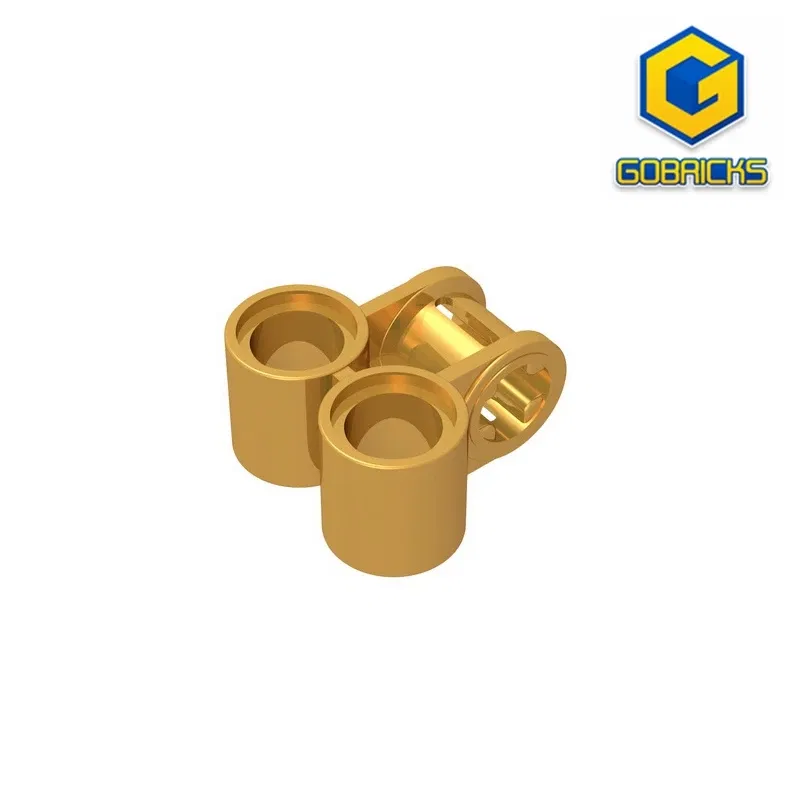 Color: Pink - Gobricks GDS-927 Technical, Axle and Pin Connector Perpendicular Double compatible with lego 32291 pieces of children's DIY