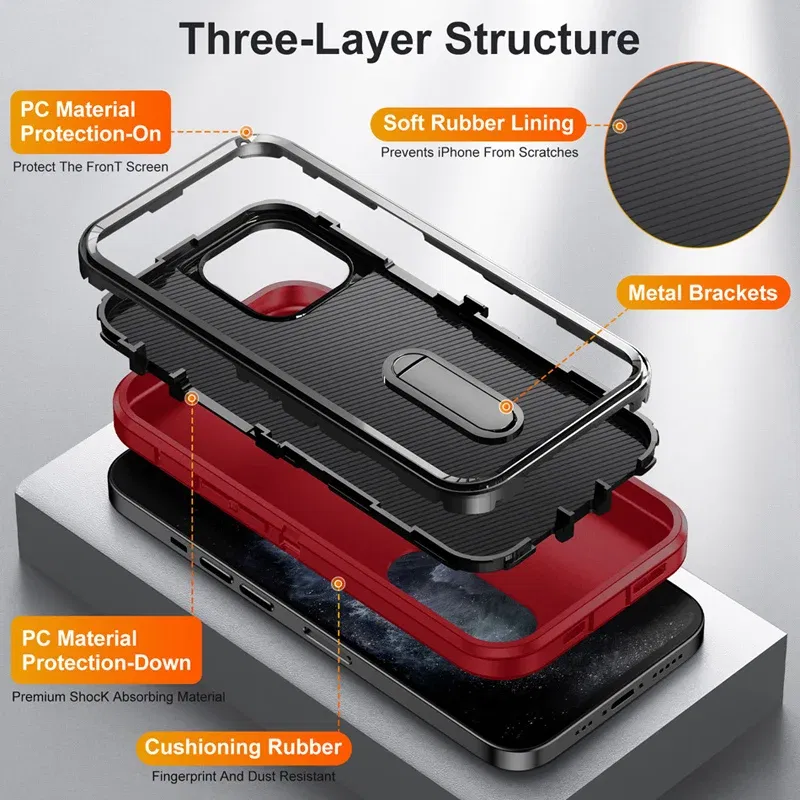Color: Blue, Material: POLYESTER - PKCASE Shockproof Case For iPhone 13 Mini 12 11 Pro Max 6 7 8 Plus Bracket Protective Cover For iPhone X XS XR SE 2020 2022