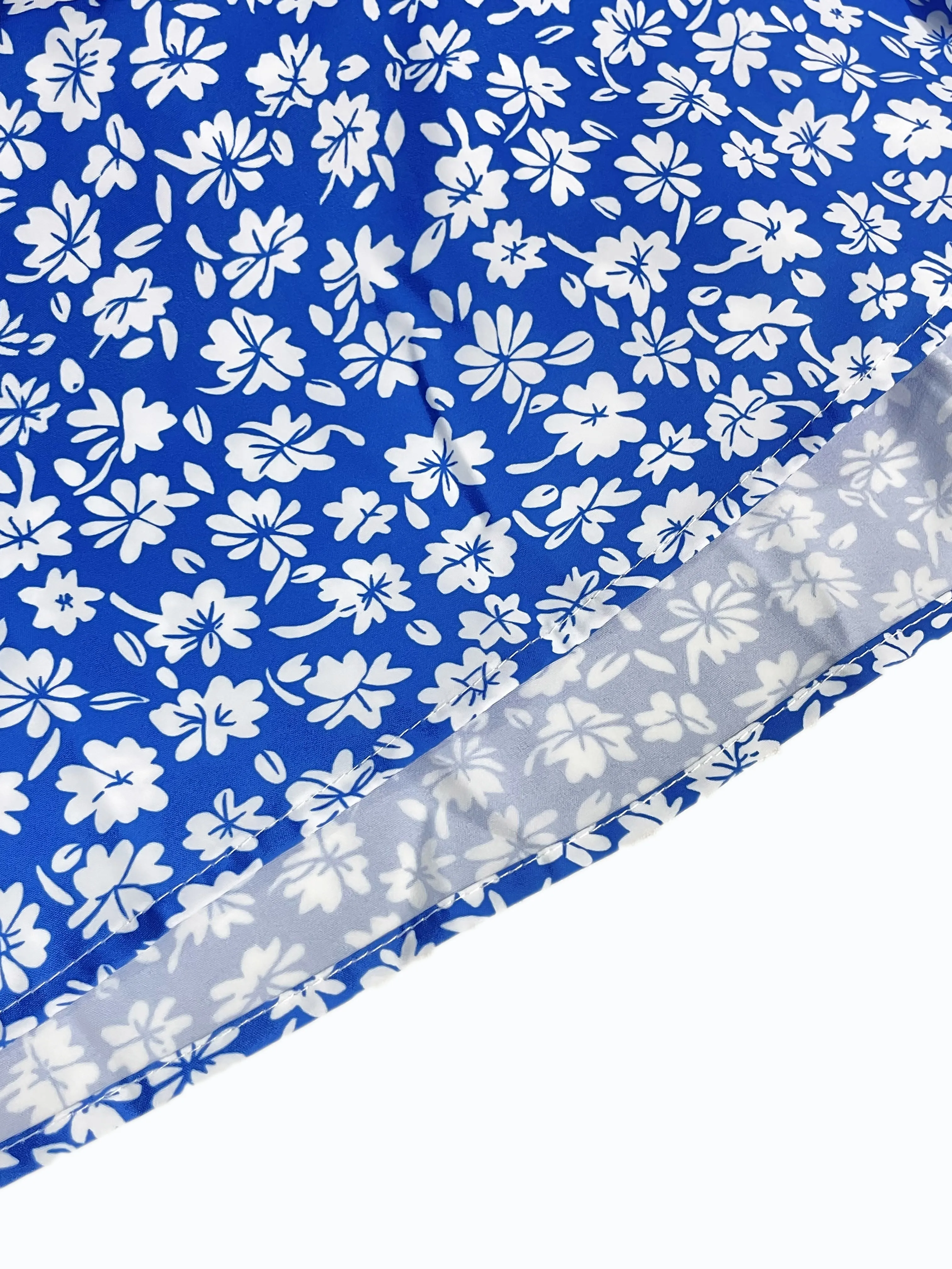 Color: Blue, Size: S - The cami dress with small flower prints a backless design and thin spaghetti straps is suitable for beach vacations and summer