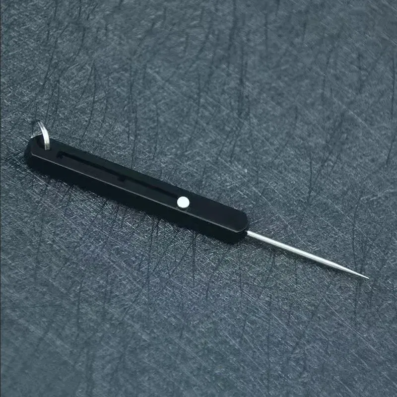 Color: Silver - Rectangular Telescopic Integrated Toothpick And Tooth Picking Tool, Multifunctional Single Head Fruit Pick Toothpick