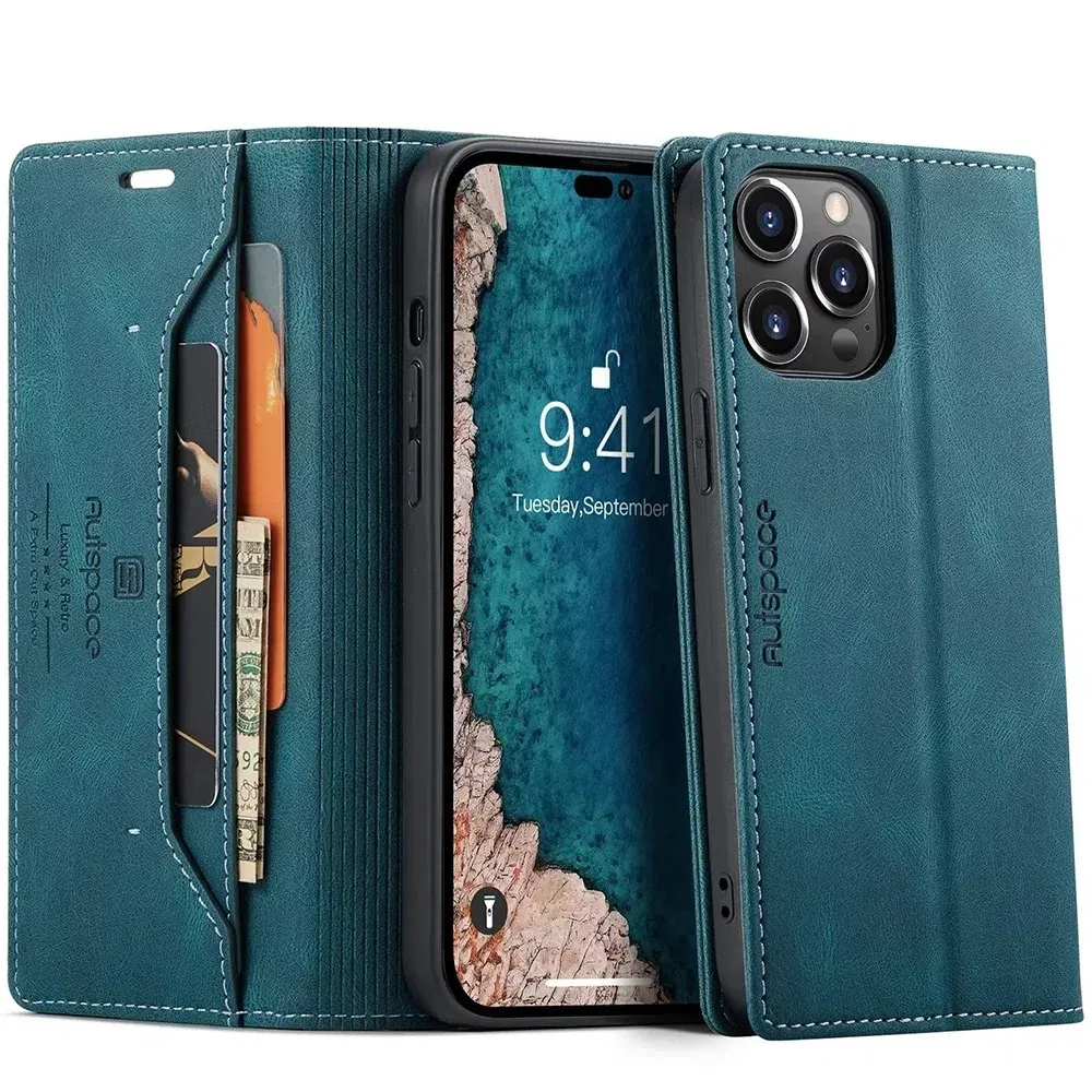 Color: Coffee, Material: Acrylic - Leather Cases for IPhone 16 15 14 13 12 11 Pro Max XR XS Max 8 7 6s Plus SE 2022 2020 Wallet Folio Flip Cover Rfid Blocking