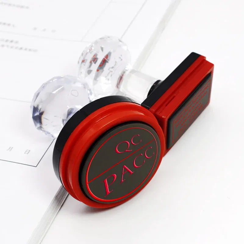 Color: WHITE - Personalized Logo Self inking Stamp Customized Photosensitive ink Stamp Your design picture