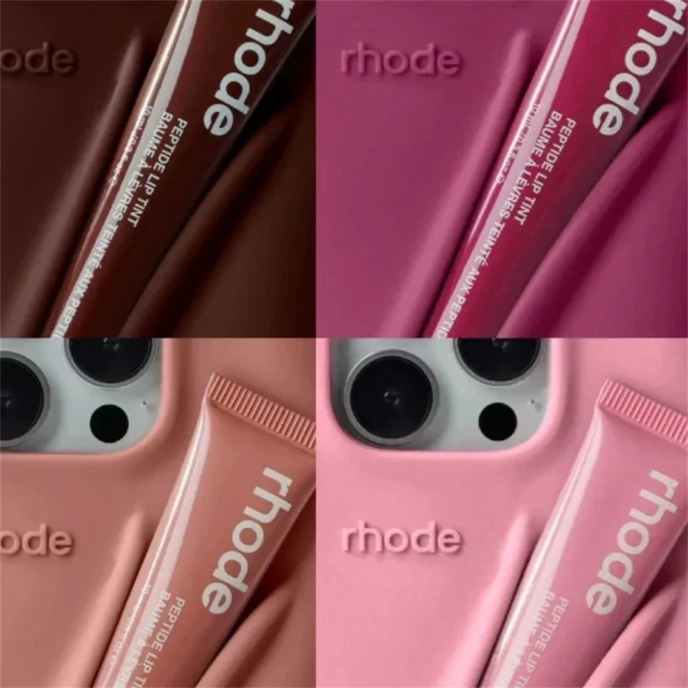 Color: Blue, Compatible-Phone Models: For iPhone 16 - New Rhode Lipstick Soft Silicone Phone Case for iPhone 16 15 14 13 12 11 Pro Max Plus Portable Lip Gloss Holder Cover with Box