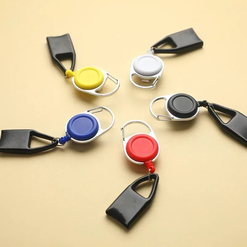 Color: Black - Silicone Sticker Lighter Leash Safe Stash Clip Retractable Keychain Holder Cover Smoking Accessories Smoke Accesoires