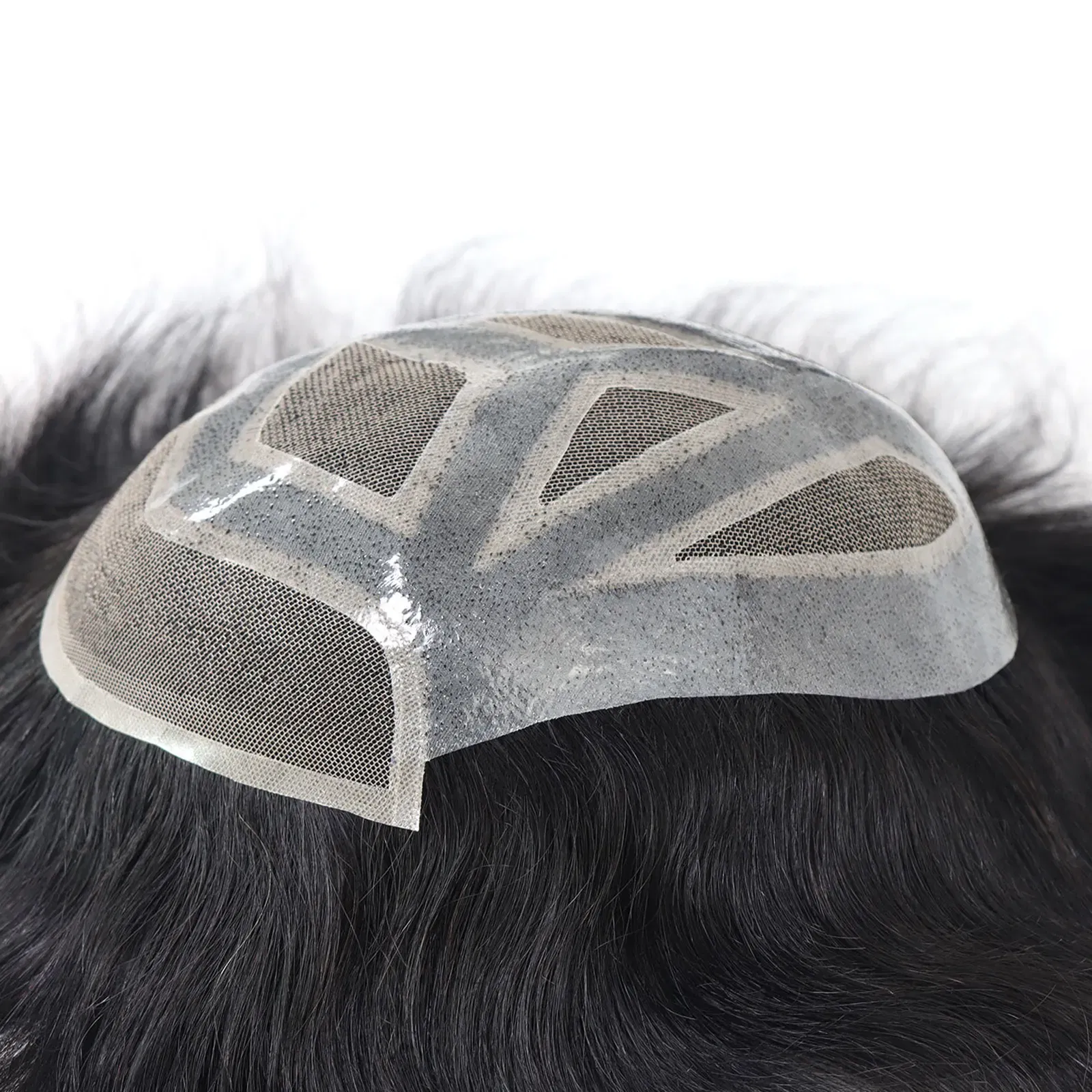 Toupee Color: 6#, Length: 6 inches, Toupee Size: 8x10 - 6*8/ 6*9/ 7*10/8*10 Lace With PU Toupee Men Breathable French Lace Front Men's Wig Human Hair Toupee Men's Replacement Systems