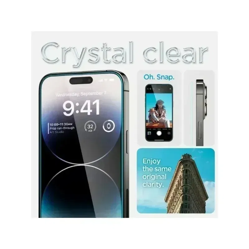 Color: Glazed - BX -Sp-gen tempered glass ForIPhone 15 Pro Max/15/16 Pro Max s24 ultra GLAS.tR EZ Fit Auto Tray HD for iPhone Screen Protector