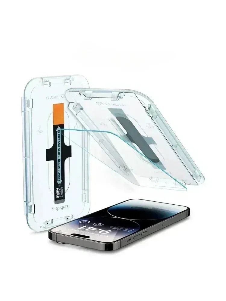 Color: Glazed - BX -Sp-gen tempered glass ForIPhone 15 Pro Max/15/16 Pro Max s24 ultra GLAS.tR EZ Fit Auto Tray HD for iPhone Screen Protector