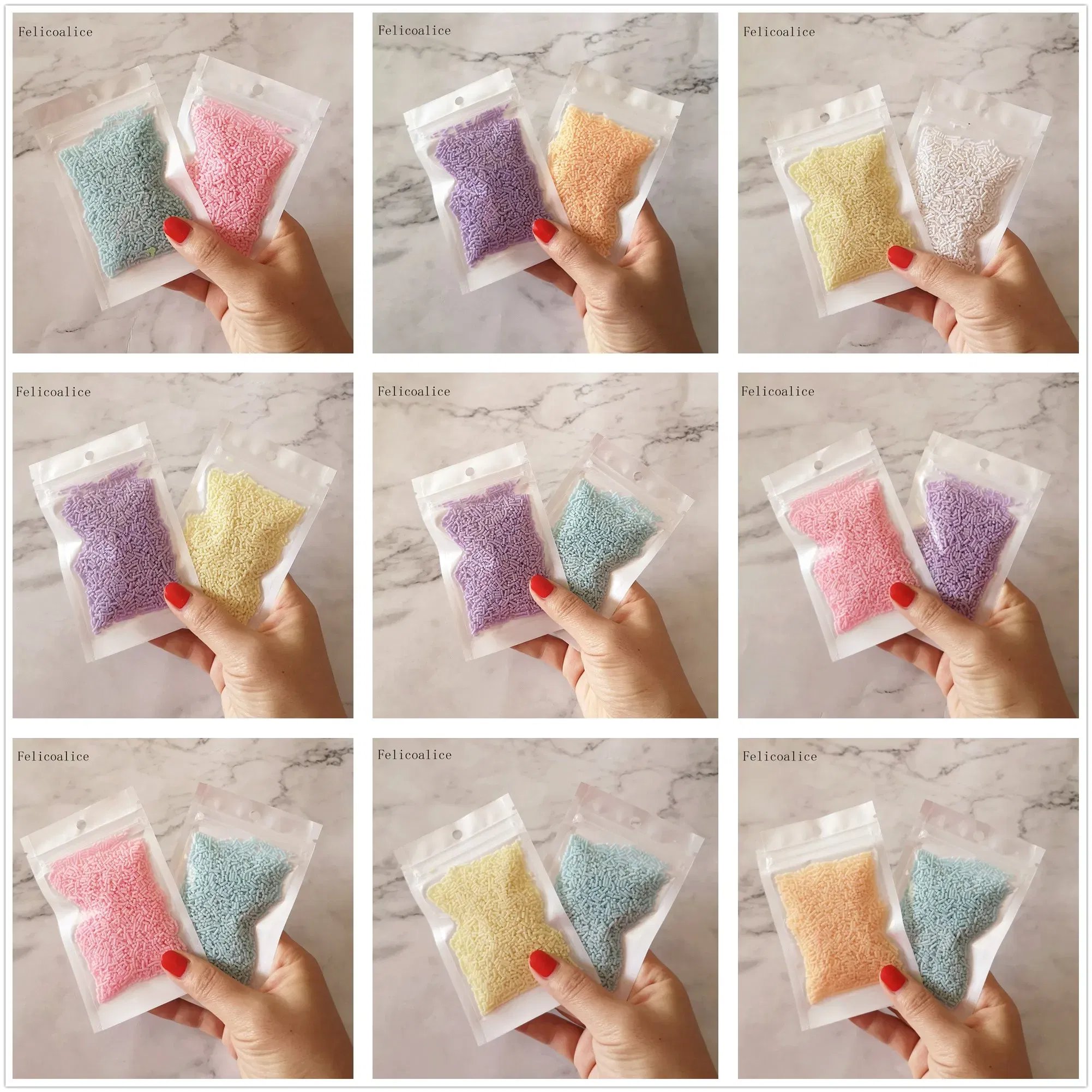 Color: Chocolate - 20g Polymer Clay Fake Candy Sweets Sugar Sprinkle Decorations Cake Dessert Simulation Food Dollhouse Miniature