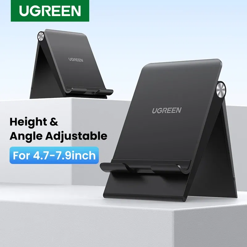 Color: black - UGREEN Phone Stand Holder Desk Cell Phone Dock Stand for iPhone 16 15 14 Pro Max Adjustable Foldable Mobile Phone Holder Stand