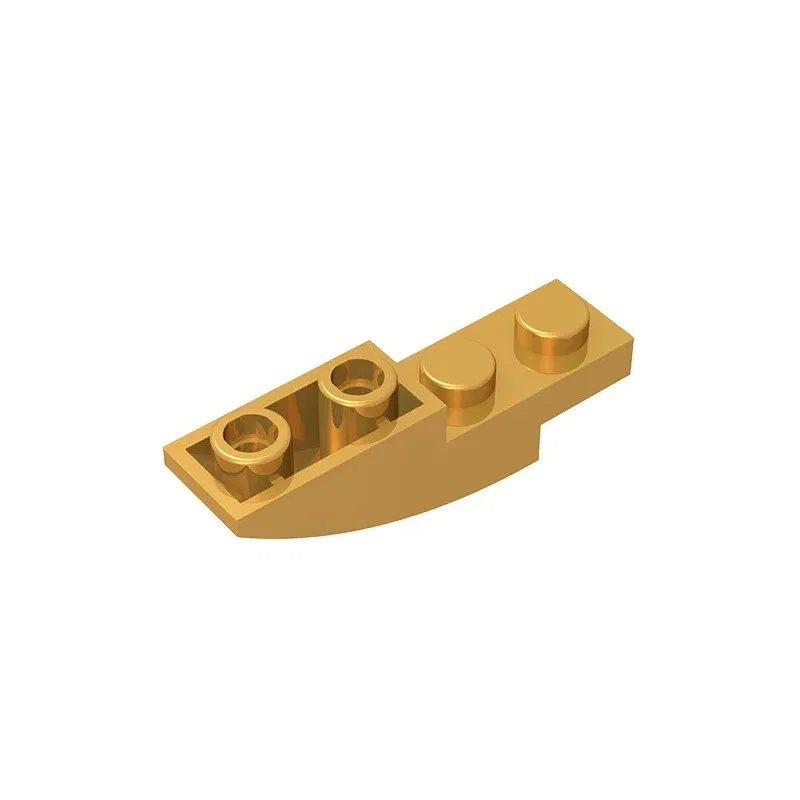 Color: WHITE - Gobricks GDS-731 BRICK 1X4X1 INV. BOW compatible with lego 13547 children's DIY Educational Building Blocks Technical