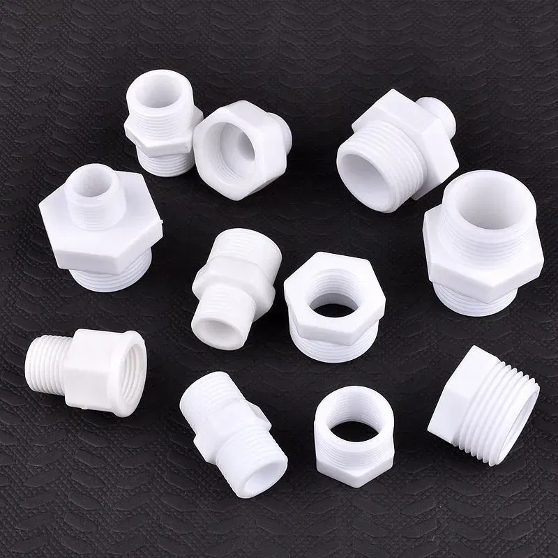 Color: WHITE, Diameter: 1/2'' - 2~20PCS 1/2"3/4"1"Inch PVC Male/Female Thread Equal Path/Reducer/Bushing Joint Fish Tank Garden Irrigation Water Pipe Connectors