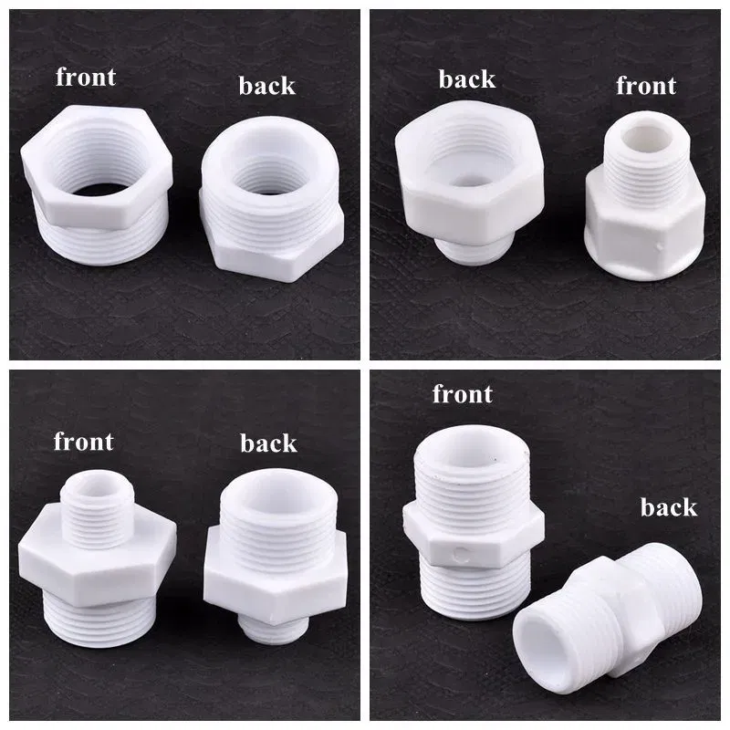 Color: WHITE, Diameter: 1/2'' - 2~20PCS 1/2"3/4"1"Inch PVC Male/Female Thread Equal Path/Reducer/Bushing Joint Fish Tank Garden Irrigation Water Pipe Connectors