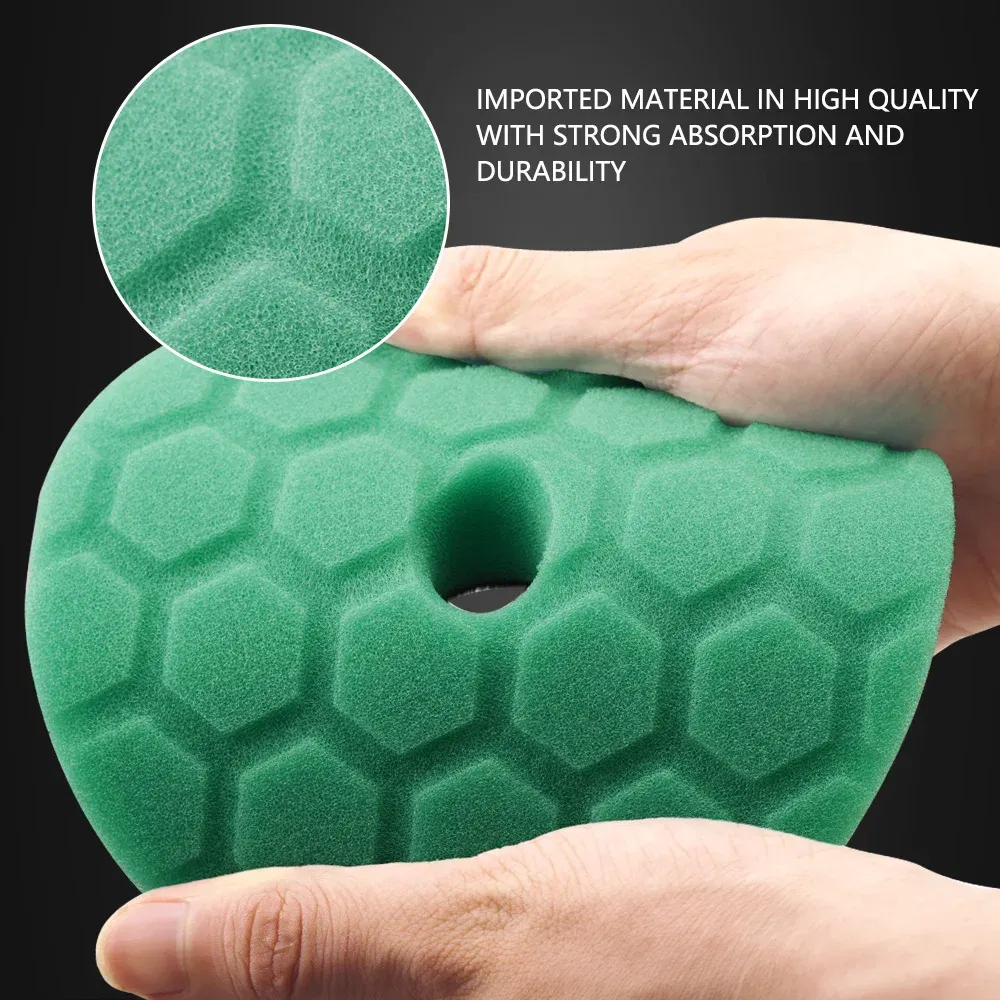 Color: Silver, Material: Wave Sponge, Ships From: CN - (Bulk Sales) SPTA 3"(80mm)/5"(125mm)/6"(150mm) Hex-Logic Car Sponge Polishing Buffing Pads For DA/RO/GA Auto Buffer Polisher